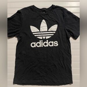 Adidas Black Tee with White Logo